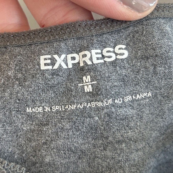 Y2K EXPRESS Lace Trim Cami Tank Top Stretch Gray Camisole Coquette Indie Size M - Picture 2 of 10